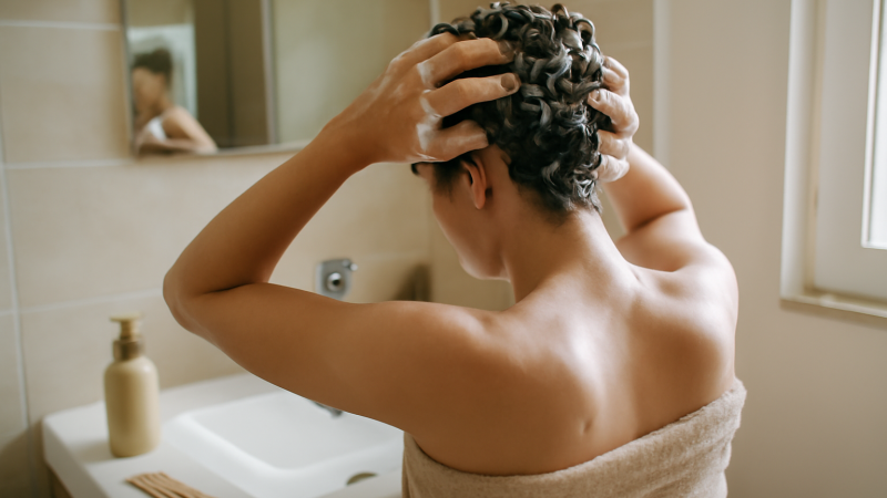 Fréquence lavage de cheveux : cuir chevelu