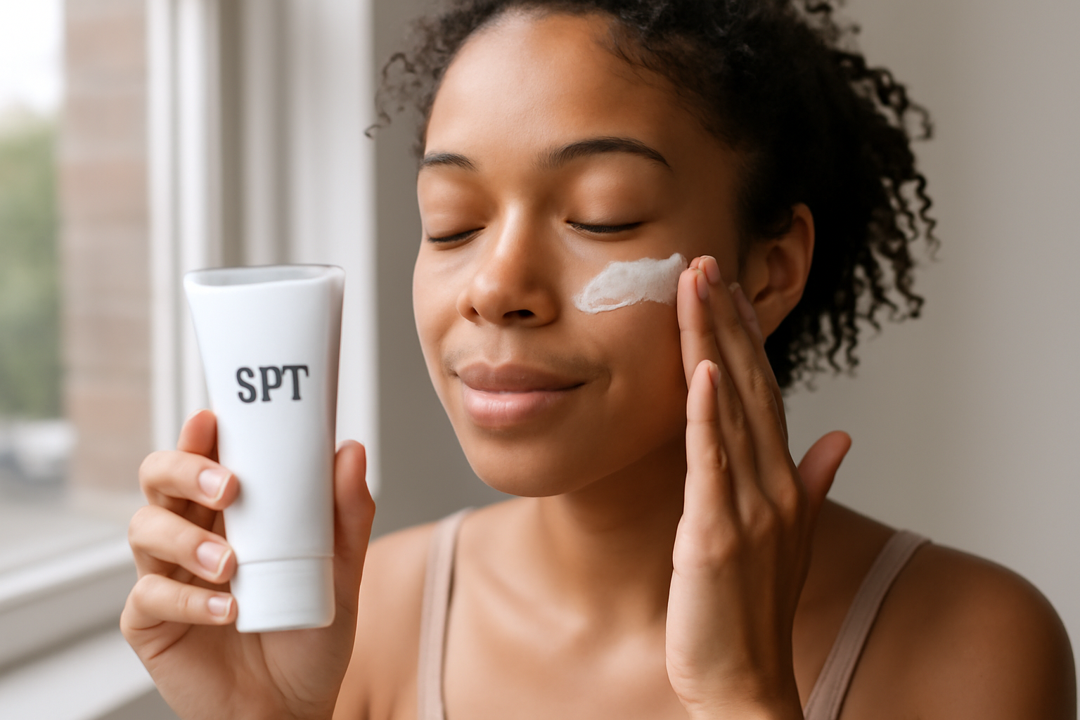 SPF quotidien : protection solaire visage sur peau