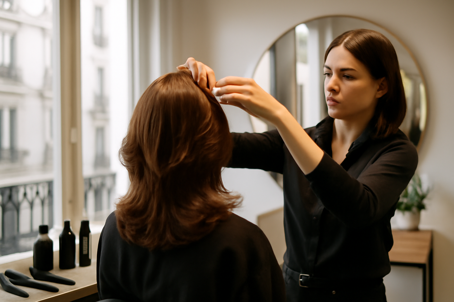 Butterfly haircut : coupe en cascade légère avec mèches aériennes