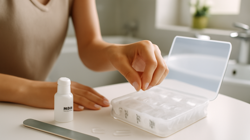 Capsule pour faux ongles : pose durable