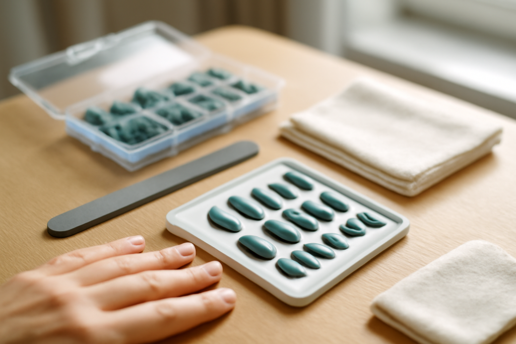 Faux ongles vert : press-on faciles et élégants