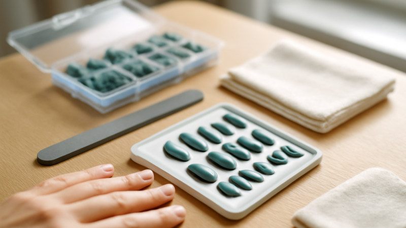 Faux ongles vert : press-on faciles et élégants