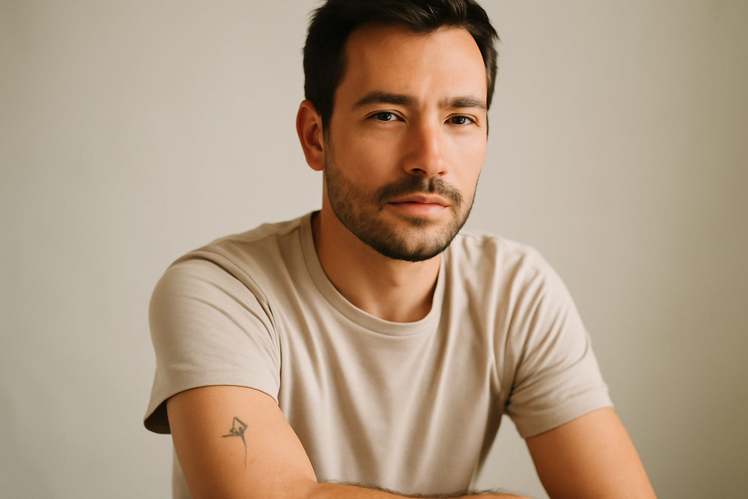 petit tatouage avant bras homme discret en fine line sur l’avant-bras