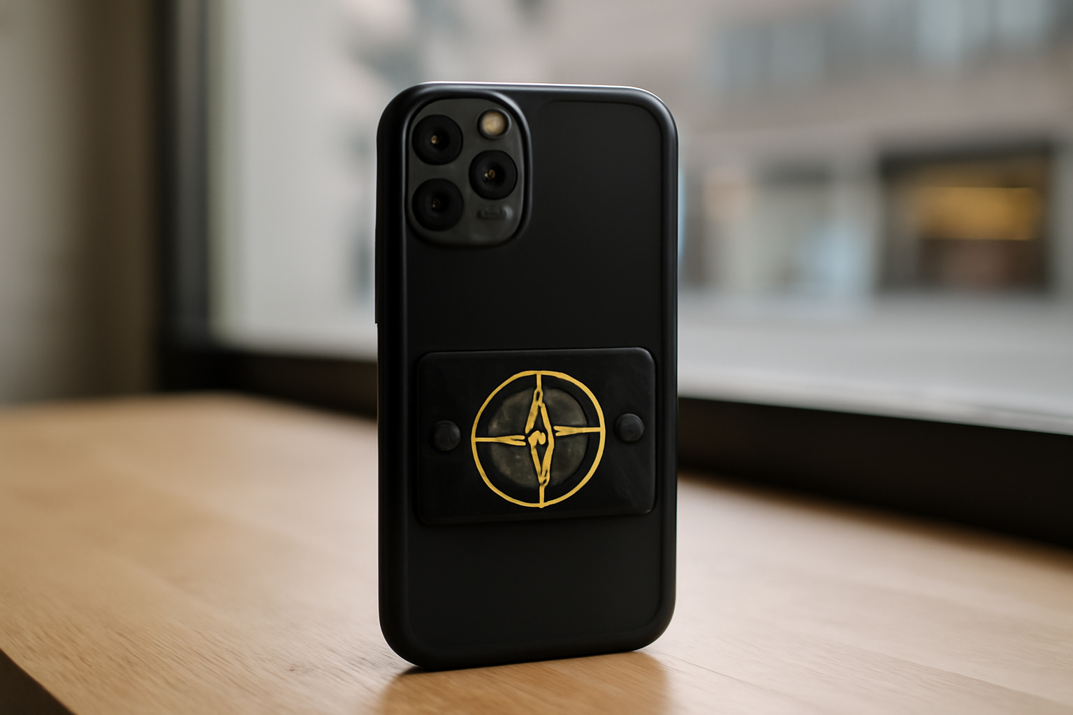 coque stone island sur iPhone, badge iconique et finitions nettes