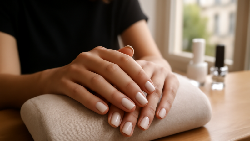 Ongles blanc laiteux : rendu nacré (guide)