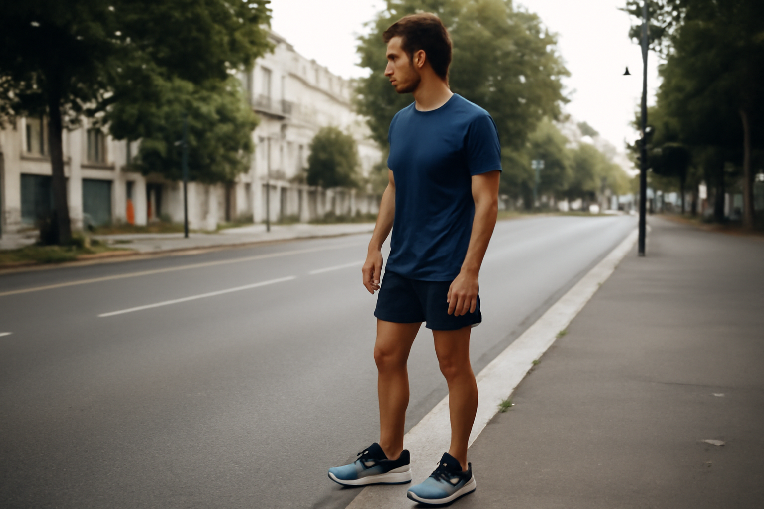 chaussures de running saucony sur route, lumière naturelle