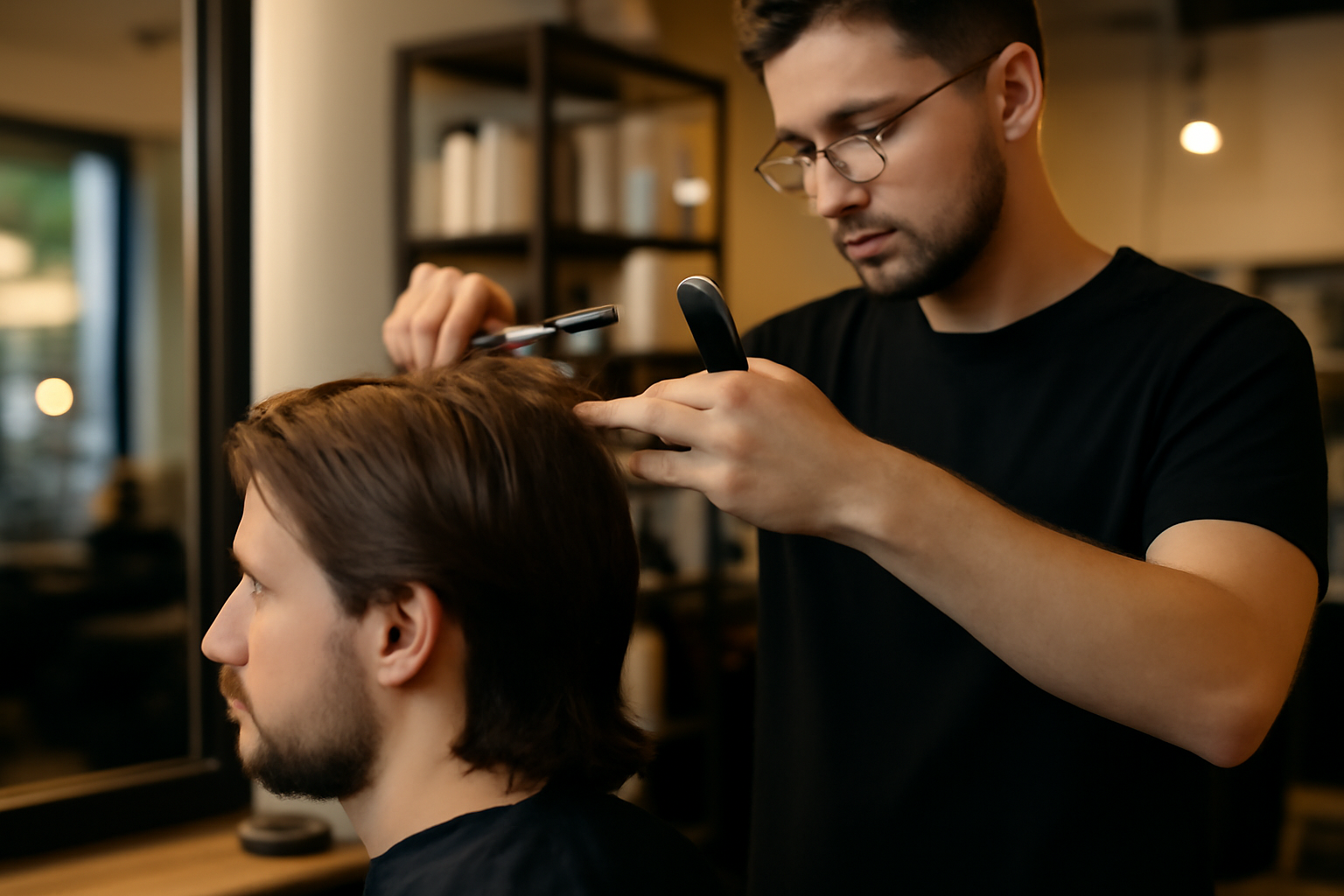 modern mullet : coupe moderne avec arrière plus long et côtés dégradés